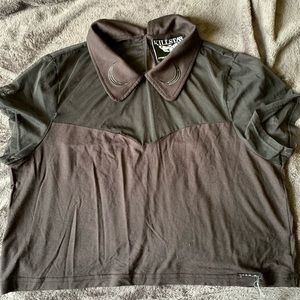 Killstar black mesh neckline crop too XXL